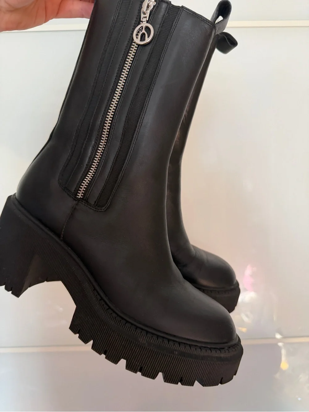 Wishbone black high combat boots - Picture 2 of 11